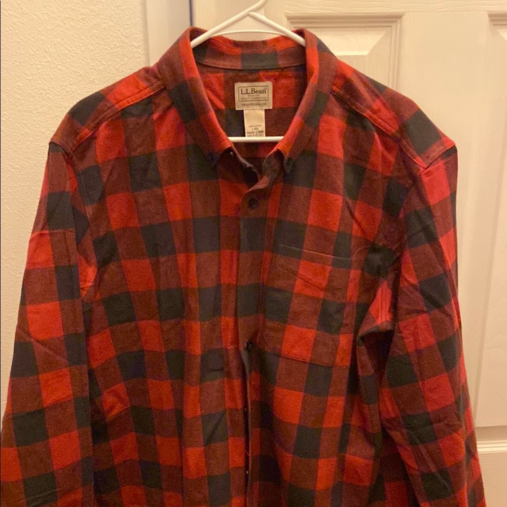 Traditional red black Buffalo flannel